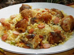 Arroz con paticas de cochino