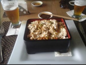 Kaori arroz thai y cerveza IPA